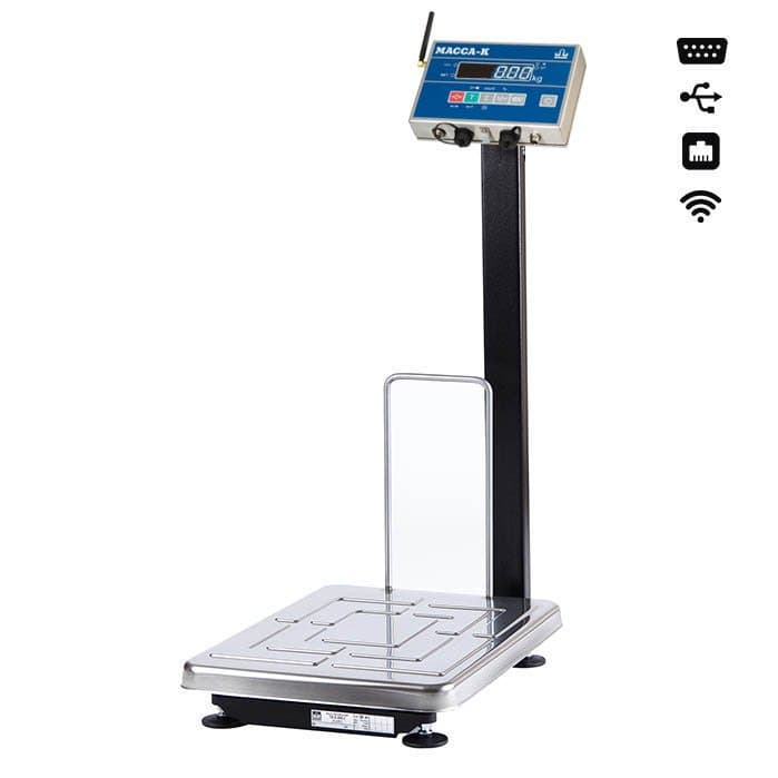 Напольные весы Масса-К ТВ-S-60.2-AB(RUEW)3, влагозащита, RS-232, USB, Ethernet, Wi-Fi